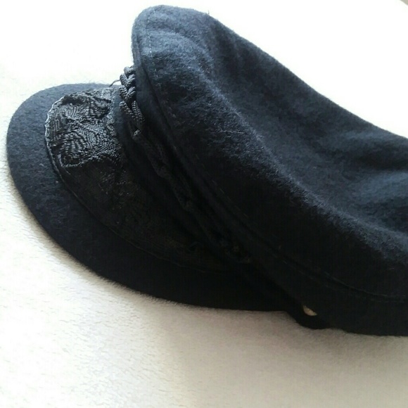 Vintage Felt Breton Mariner Captain Fisher Hat Cap - Picture 2 of 4